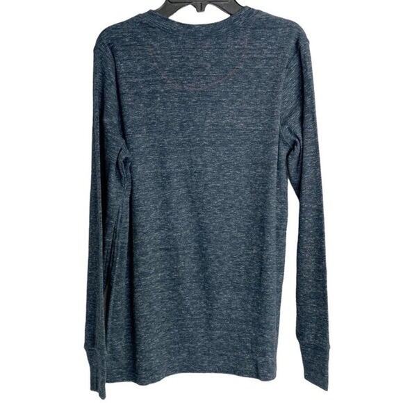 Levi's Men's Thermal Long Sleeve 5 Button Classic Fit Henley Blue Gray Shirt Med - Picture 4 of 7
